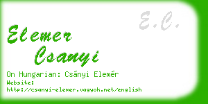 elemer csanyi business card